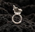 UPTILA silver ring front view